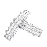 SXXGW 18K Gold Plated Iced Out Grillz Braces Hip Hop Diamond Grills Teeth Mouth Top Bottom for Men Women Iced Out Grill Braces for Your Teeth (Silver suit)