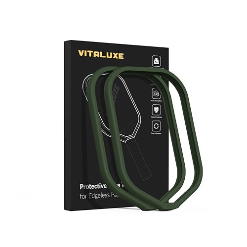 VITALUXE Pickleball Weighted Tape for Edgeless Paddles 16mm, Protective Edge Guard Tape, Lead Tape Alternative for Training, No Glue, Easy Install and Replace Without Wrinkling, 2 Pack