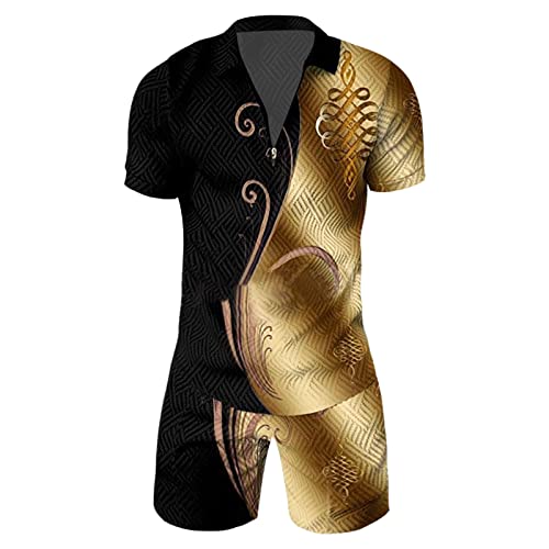 Conjunto masculino casual de manga curta e shorts conjunto de duas peças roupas de verão com zíper c