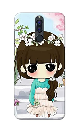 Image of PRINTFIDAA Cartoon Girl Printed Designer Hard Back Case Cover for Huawei Mate 10 Lite /Huawei Nova 2i / Huawei Honor 9i -(SF) MVN1009