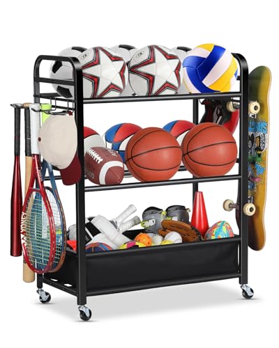 Rolling Ball Storage with Hooks