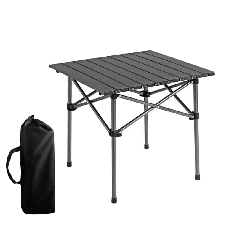 Hakily Folding Portable Metal Camping Table | Outdoor FoldingTable for Garden Camping, Hiking,...