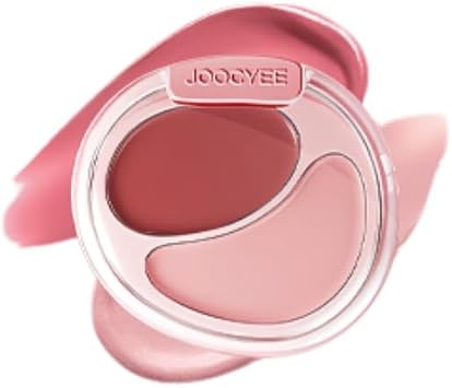 Joocyee Dual Cheek, Cream Blush, Blood Tone, 3D Small Face, For Lips, Portable, Good Skin Tone, Tone Up Effect, Water Luminous Skin Highlights #G252 Graceful Pink Sauce