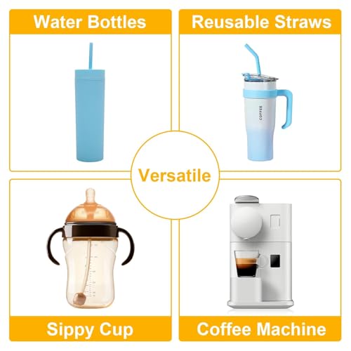 Vibronova Flaschenbürste Reinigungsbürste Schmal - 10 Stück 30cm Strohhalm Reinigungsbürsten Set für Kaffeevollautomat, Milchschläuche, Reagenzgläser und Schläuche