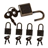 Quincaillerie de loquets de coffre - fabriquée en matériau durable, design vintage pour rendre votre coffre plus attrayant, mini cadenas vintage