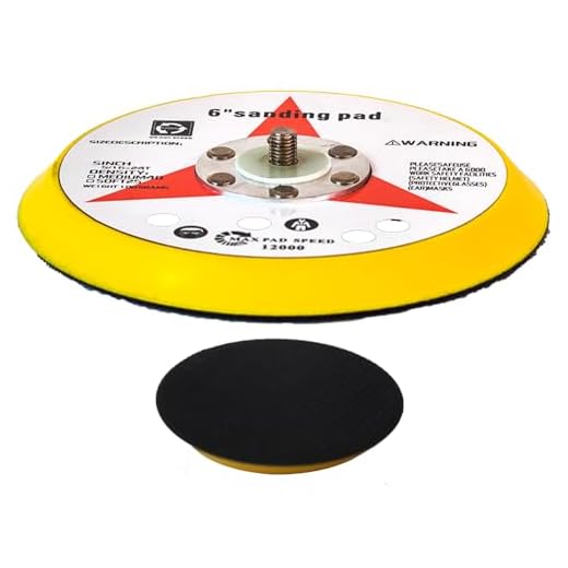 Vossner Stützteller 5/16-24 mit Klett Polierteller für Exzenter Poliermaschine mit Hub 5/16 Zoll (150mm)