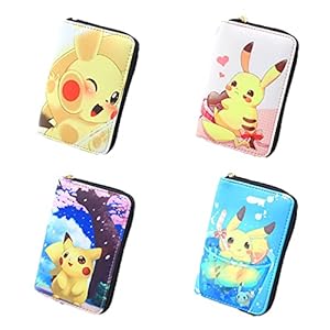 VusiElag Leuke Prachtige Goedkope Pokemon Figuren Pikachu Portemonnee Pu Lederen Rits Meerdere compartimenten Coin Purse…