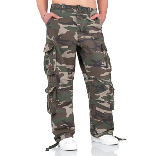 Surplus Men's Cargo Trousers Multicolour Multicolore (Woodland) X-Large - 6