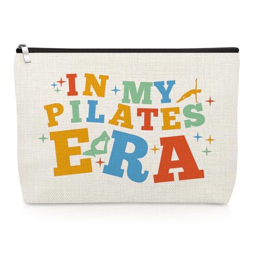 Pilates Makeup Bag Pilates Lover Gifts Yoga Presents for Women Teacher Instructor Best Friend Coworker Zipper Pouch Yoga Lovers Gift Ideas Christmas Birthday Presents Meditation Travel Cosmetic Bag
