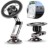 スマホホルダー 車 マグネット 【2026 magsafeホルダー·1080°自由回転·強化金属·超強磁力 電波干渉なし】 車載スマホホルダー magsafeスタンド 車 スマホスタンド カー用品 マグセーフ スマホ 車載ホルダー 片手操作1秒で着脱 落下防止 フレキシブル3軸 3M 両面テープ リング付きiPhone/Android 4-7インチ多機種と多車種が対応 image