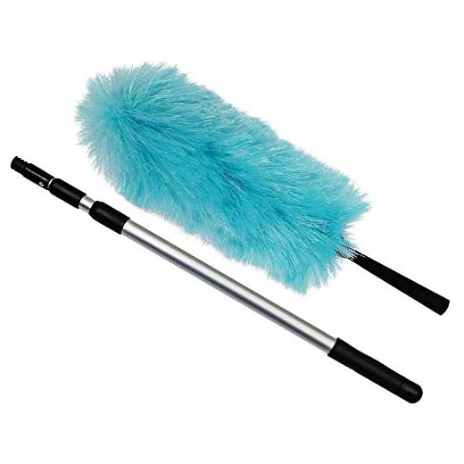 CleanAide Eurow Electrostatic Duster for Cleaning and Dusting with Adjustable 3 Section Extension Pole