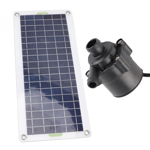 Pompa Acqua Solare 12V 19W con Pannello Fotovoltaico 30W per Giardino Idroponico e Fontana Esterna Senza Batteria Kit Completo per Irrigazione Automatica e Senza Accumulo Energia