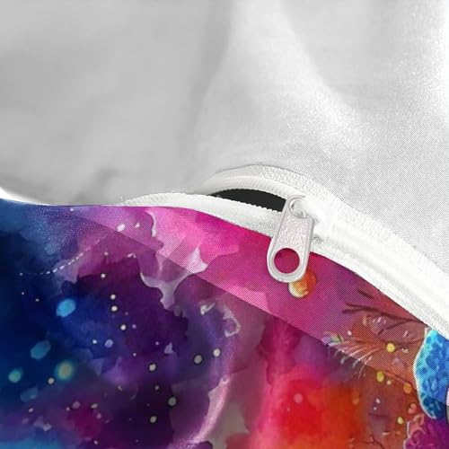 Housse de couette astronaute 3D fermeture éclair cachée literie douce - 8