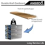 6 Pack Cardboard Magazine Holder Premium Magazine File Holder Organizer, Magazine File Organizer, Large Volume Magazine Storage Box as Book Bins or Folder Holder for Desk -Blue Gold 6 Pack - Image 4