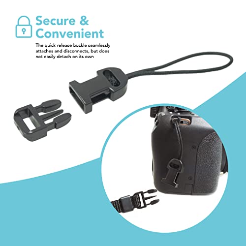 Foto&Tech 2 Pieces Quick Release QD Loop Connector for Camera Neck Strap Compatible with Fujifilm Samsung Sony Olympus Panasonic Canon Nikon Pentax Compact Camera, Point-and-Shoot Camera (Style A)