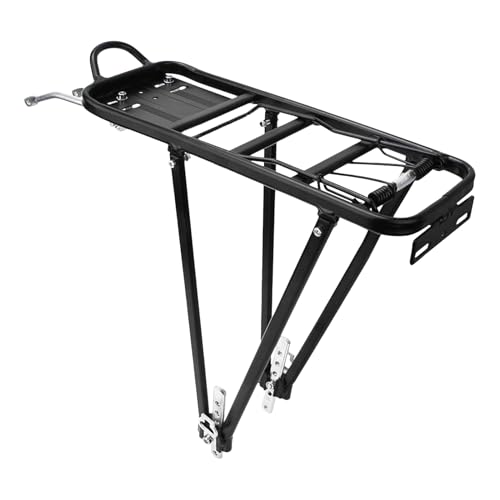 Pannier Rack para ciclismo - Capacidad de carga de 77 libras, portador de equipaje resistente | Pastelera de bicicletas ajustable, organizador de viajes de servicio pesado, portabicicletas traseras pa