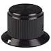 KNOB BLK GLOSS1.00"DIA.250"SHAFT (1 piece) (DDS-75-2-5)