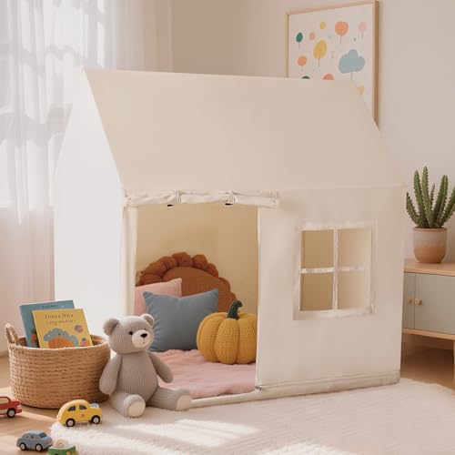 Wilwolfer Kinderzelt Indoor: Spielzelt für Kleinkinder – Tipi-Zelt für drinnen | Spielhaus für Jungen & Mädchen | Geburtstagsgeschenk & Kinderzimmer-Spielzeug