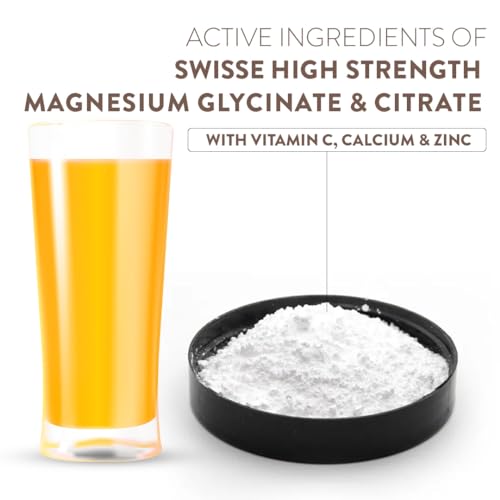 Swisse Magnesium Glycinate & Citrate Powder - Maximum Absorption (Australia's No.1 Magnesium Supplement, Manufactured In Australia) Supports Muscle Health, Post Workout Muscle Recovery & Restful Sleep - 90Gm