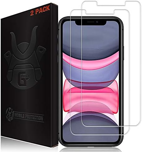 G-Armor 2 Pack Screen Protector for iPhone 11 and iPhone XR - Tempered Glass Screen Saver, Phone Case Friendly, Lifetime Replacement, Protective Screen Cover for 6.1 Inch iPhones