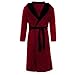 Zldhxyf Robe d'hiver pour homme - Manches longues - En peluche - Pour la maison, rouge, L