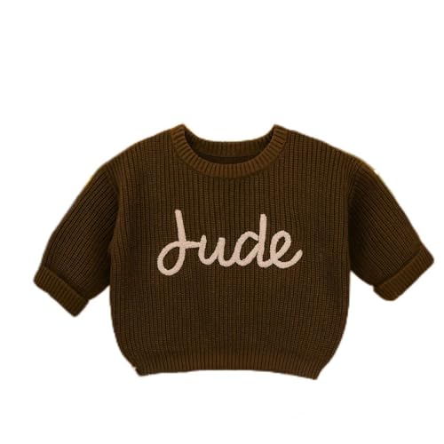 Personalized Baby Sweater, Handmade Embroidered Baby Name Sweater for Newborn,