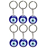 Hermosa decoración: los productos están diseñados como llavero de cristal contra el mal de ojo, suave y brillante, se puede aplicar como accesorios de joyería, que pueden resaltar tu apariencia y llamar la atención entre la multitud