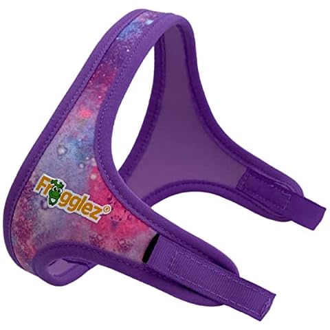 Frogglez Kids Swim Goggle Patented Comfort Strap ONLY fits Most Goggles | No Hair Pulling | Recommended by Olympic Swimmers (Purple Galexiez) Cover