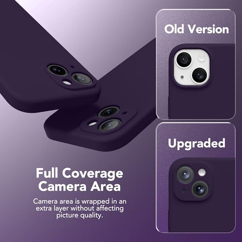 Image of Magnetic for iPhone 15 Plus Case, Compatible with MagSafe, [Full Camera Protection][Screen Protector] Silicone Shockproof Protective Phone Case for iPhone 15 Plus 6.7 inch, Deep Purple