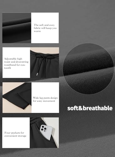 Aleumdr Women High Waisted Drawstring Wide Leg Cargo Pants 2025 Trendy Casual Baggy Joggers Pants with Pockets4