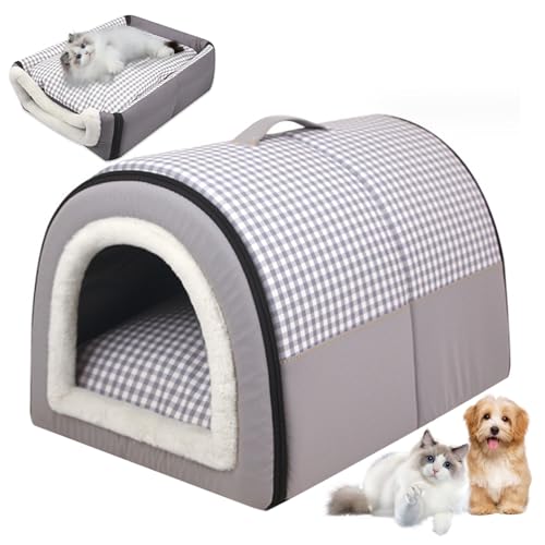 Niche pour chien imperméable et chaude avec panier antidérapant lavable