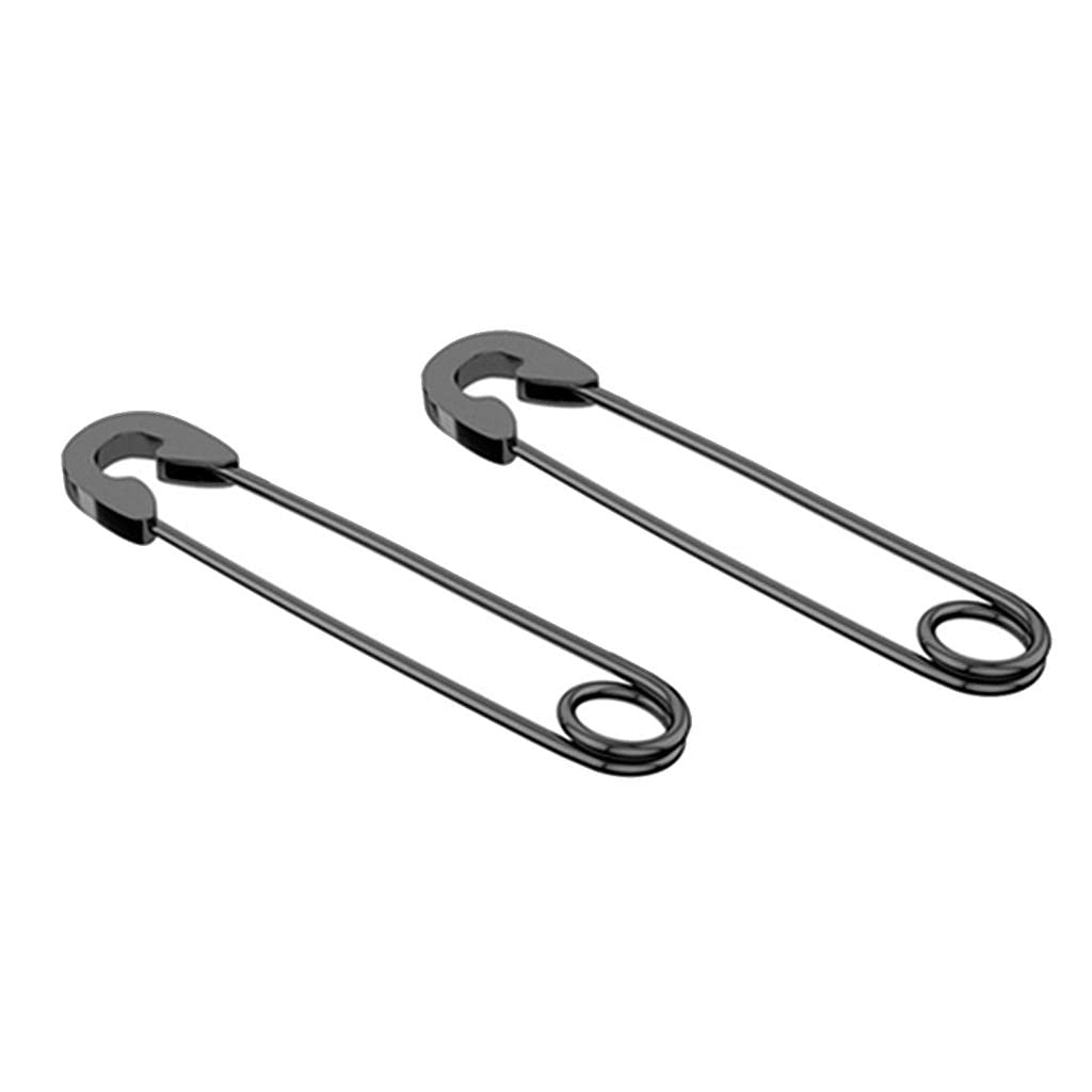 rockible 2 Paires de Boucles d'oreilles en épingle à Nourrice Rétro en Acier Inoxydable