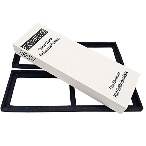 FXYHELLO Kitchen Sharpening Stone Set 15000 Grit Professional Japanese Water Stone Sharpener With Non-slip Base (15000 Grit)