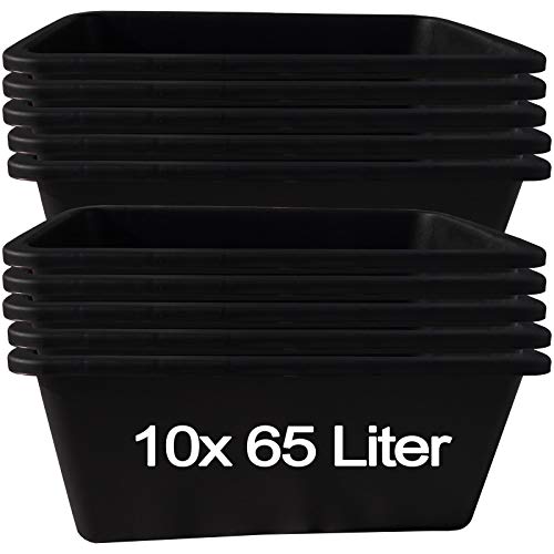Hossi's Wholesale – 10 Stück Mörtelwanne 65 Liter für...