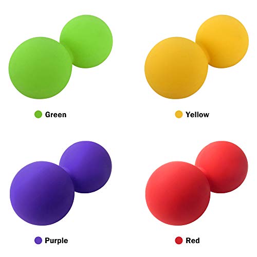 Bola de Exercício, Andoer Bolas de massagem de amendoim Bola de lacrosse Ferramenta de massagem de t