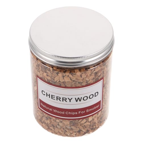 VICASKY Copeaux de Bois de Cerisier pour Fumer la Viande et Barbecue Extérieur 125 G Moyen Naturel Morceaux pour Fumoir Camping Fête Pique-niques Allumage Rapide Fumée Prolongée