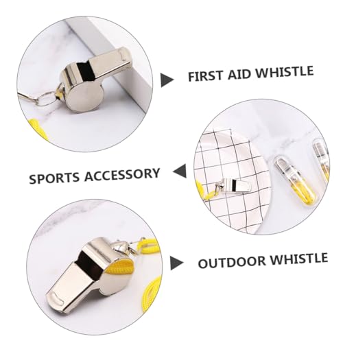 Silbatos deportivos de acero inoxidable Mikinona 12 pzas miniatura 3