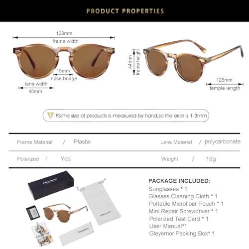 Image of Gleyemor Kids Polarized Cute Round Sunglasses for Kids Girls Boys Age 3-8