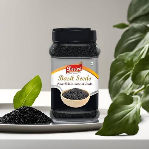 Image of Desire Basil Seeds 600 Gram |Tukmaria Seeds | Sabja Seeds | Seeds for Eating.