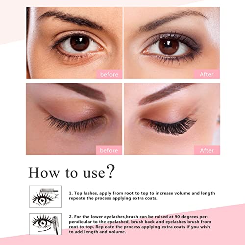 YEUGSCKA 4D Silk Fiber Lash Mascara - Waterproof Black (2-Pack) — view 5