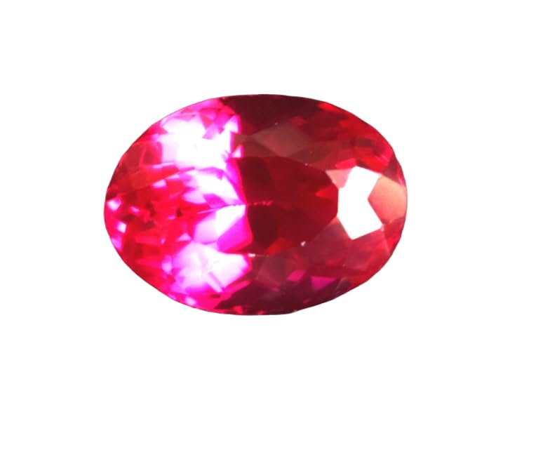 Rubis naturel ovale 15x11mm pierre facettée pour création de bague DIY
