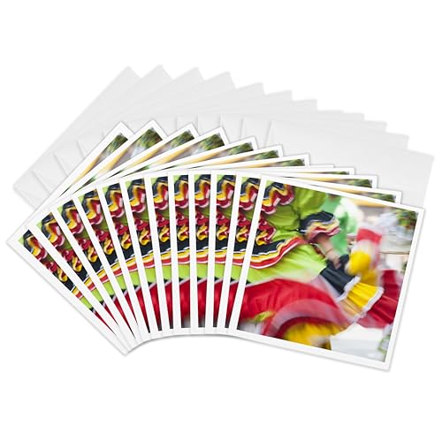 Cartes de vœux pour Cinco de Mayo motif danseurs par 12 pour embellir vos tables de fête