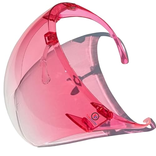 TradeProvider® Face Shield Goggles, Anti-Fog Face Shield, Protection Cap Wide Visors, Fluid Resistant, Reusable Splash Resistant Face Visor for Men and Women (Pink)