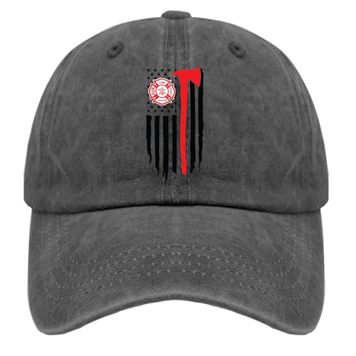 Image of NEWSED Firefighter Fire Dept All Equal Except The Firefighter Baseball Cap America Hat Pigment Black Hats for Women