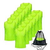 Antoyo Pinnies Soccer pinnies for Soccer Mesh Basketball Jerseys Green-XL