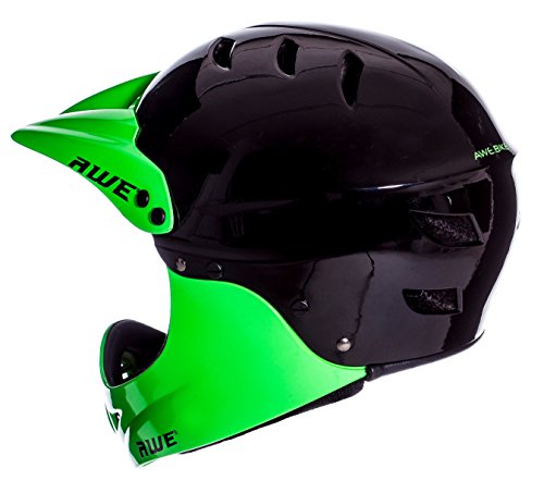 AWE BMX casco integrale nero verde Medium 58 - 60