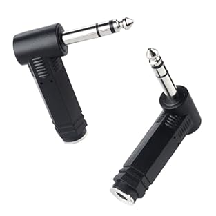 Compact Design: The 1/4 TRS right angle adapter effectively transforms straight connections to right-angle connections, reducing cable strain and enabling easier placement of audio equipment in tight spaces. Durable Plastic Build: Constructed from hi...