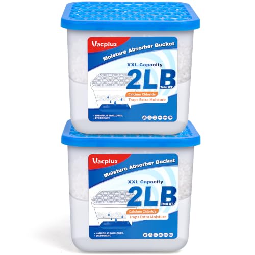 2 LB Vacplus Moisture Absorber, Strong Absorption, Fragrance Free, 2 Pack