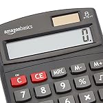 Amazon Basics LCD 8-Digit Desktop Calculator, Portable and Easy to Use, Black, 5-Pack - Image 2