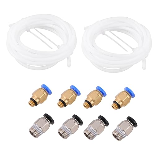 SOLUSTRE 1set Printer Accessories Set Ptfe Tubes Quick Coupling Pneumatic Connectors Heat-resistant Quick Release Fittin